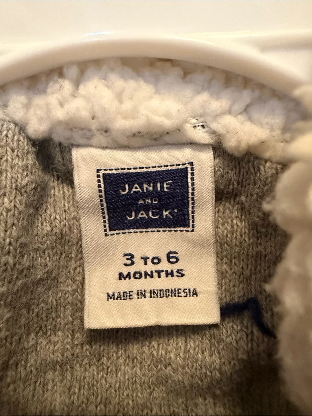 Janie and Jack Light Gray Cable-Knit Zip Sweater Jacket